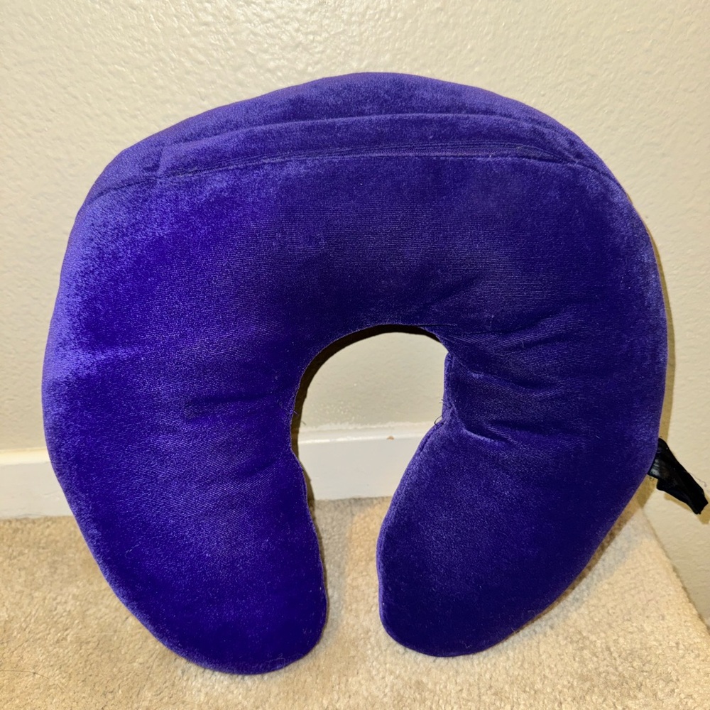 Plush Purple Neck Pillow